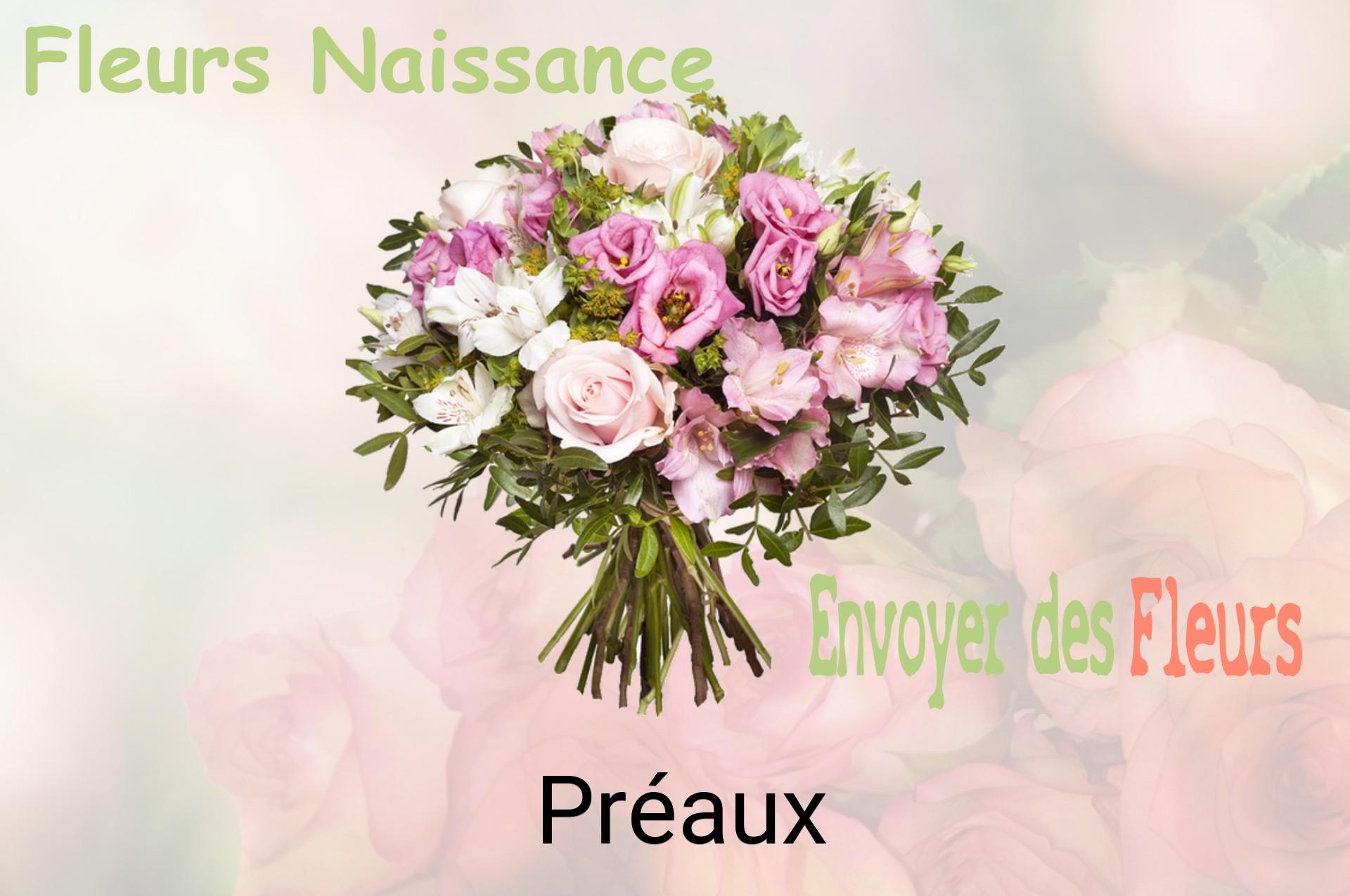 Bouquet de fleurs de naissance livré à Préaux
